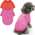 2 Pieces Pet Dog Classic Knitwear Sweater, Fleece Coat for Small,Medium Dogs,Warm Pet Dog Cat Clothes,Soft Puppy Customes for Chihuahua Yorkshire Tzu (Rose Red Orange,XL)
