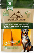 peaksNpaws Himalayan Dog Chew, Yak Cheese Dogs Treats, High Protein, Long Lasting Chews, Natural, Lactose Free Dogs Treat for Aggressive Chewers Over 80 lbs, 3 Jumbo Treats
