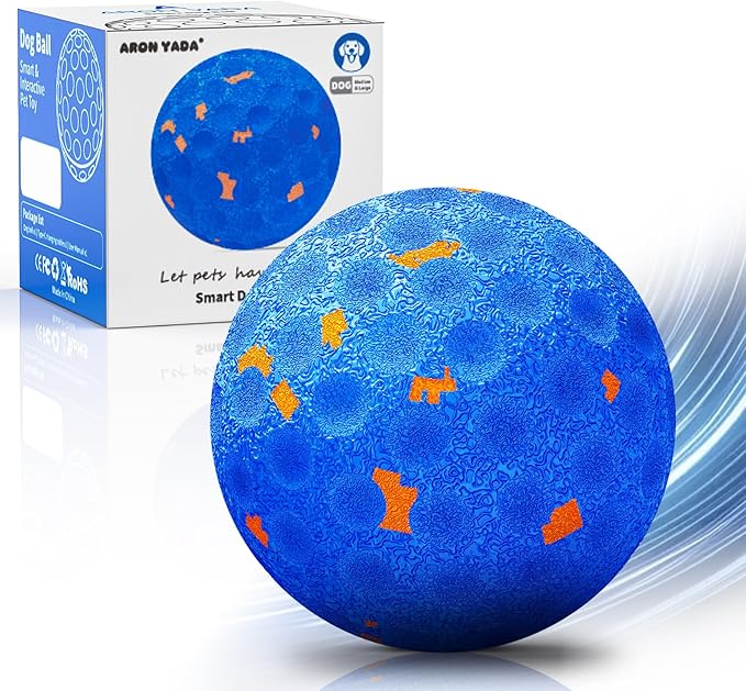Smart Interactive Dog Toys for Aggressive Chewers, Self-Moving Chew Proof Dog Ball with Automatic Vibrating, IP54 Waterproof & E-TPU Material - Boredom & Training for Medium/Large Dogs