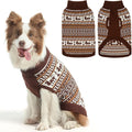 SCENEREAL Turtleneck Dog Sweater for Small Medium Large Dogs Girls Boys, Knit Pet Pullover Puppy Clothes Cold Weather Coats, Holiday Outfits Sweatshirt for Christmas, Khaki ML