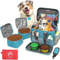 Dog Travel Bag for Traveling| Week Away/Overnight Dog Travel Accessories with Multi-Function Pockets|Pet Travel Set for Dog and Cat|Ideal Dog Diaper Bag and Dog Travel Kit(Sea Blue)
