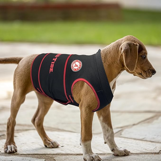 NCAA Alabama Crimson Tide Dog Anxiety Calming Shirt Soothing Vest, Dogs/Cats with Anxiety, Fears, Fireworks, Loud Noises, Dark, Lonely Keeps Dogs Calm & Feeling Safe, Relaxing Jacket, Medium