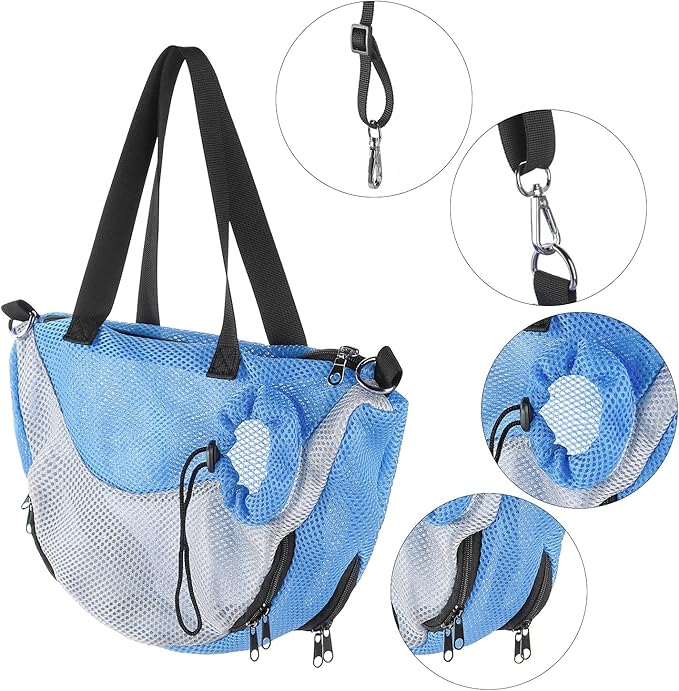 Adjustable Cat Bathing Bag Anti-Bite & Anti-Scratch Bath Washing Mesh Grooming Bag Shoulder Pet Carrier Hands-Free Bag for Small Cats