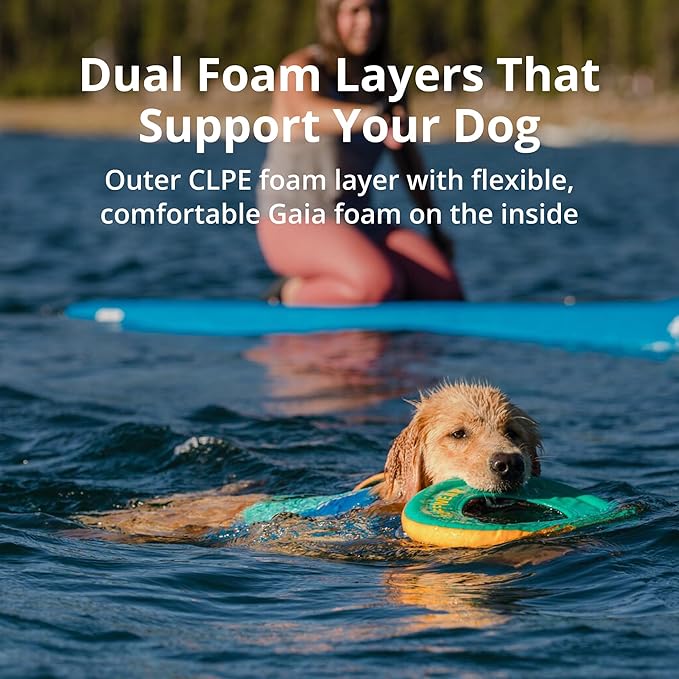 Ruffwear, Float Coat Dog Life Jacket, Premium Buoyancy Swim Vest with Lift Handle, Secure Fit & Reflective Trim, Adjustable Flotation for Swimming, Boating, & Outdoor Adventures, Blue Dusk, Small