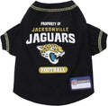 NFL Jacksonville Jaguars Dog T-shirt X-Small. - Licensed Shirt for Pets Team Colored with Team Logos- Premium Stretchable Materials for the comfort of your Dog & Cat