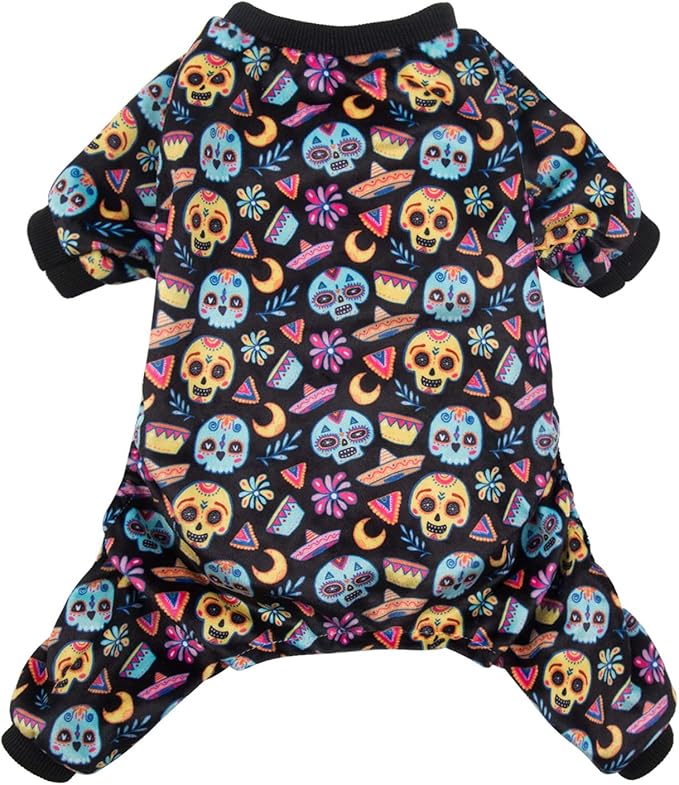 CuteBone Small Dogs Outfit Soft Puppy Onesies Pjs Halloween Dog Pajamas Pet Coat Cat Apparel Comfy Doggie Jumpsuit Bodysuit for All Seasons P73XXL