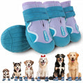 Dog Shoes for Large Small Medium Dogs,Dog Booties for Indoor Hardfloors Anti-Slip,Reflective Strip Waterproof Dog Boots & Paw Protectors for Outdoor Walking Hot Pavement,Winter Snow (Purple-5)