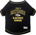 NFL Baltimore Ravens Dog T-shirt Medium. - Licensed Shirt for Pets Team Colored with Team Logos- Premium Stretchable Materials for the comfort of your Dog & Cat
