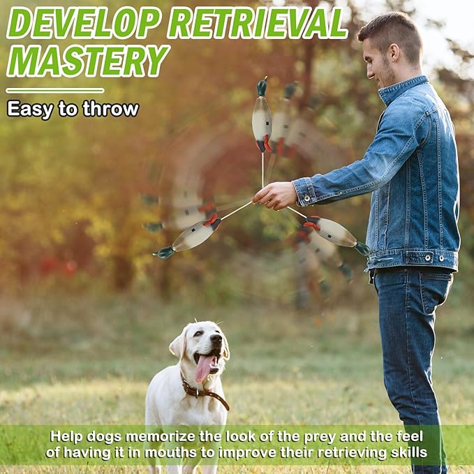 Archerest Dead Duck Dove Pheasant Dummy Bumper Toys for Waterfowl Hunting Retriever Dog Training, Floating Mallard Dummy Trainer Outdoor Soft Durable Realistic Fowl