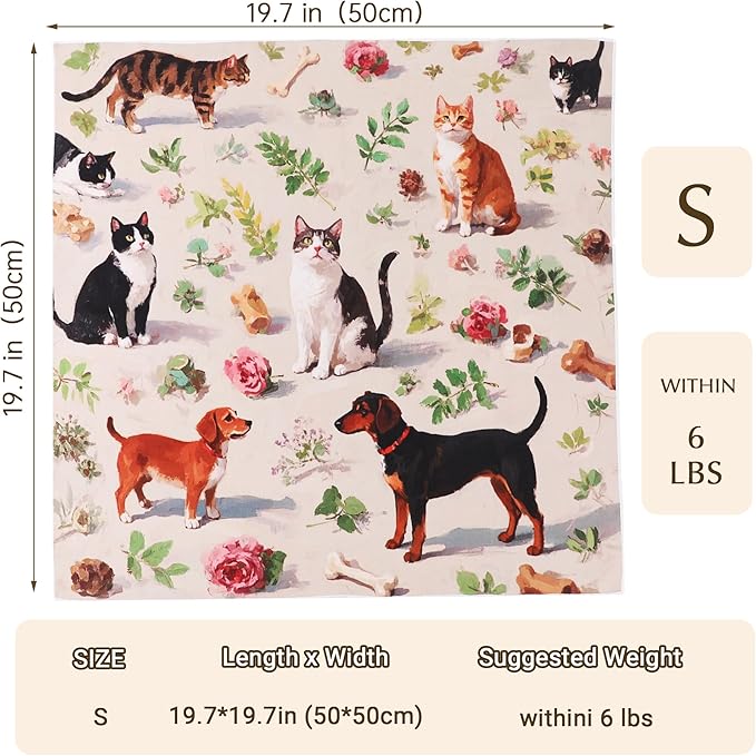 Cat Grooming Wrap Cat Wrap for Cutting Nails, 19.7" Cat Wrap for Grooming, Cat Restraint for Nail Clipping, Multifunctional Swaddle Wrap Pet Tool, Cat Burrito Wrap