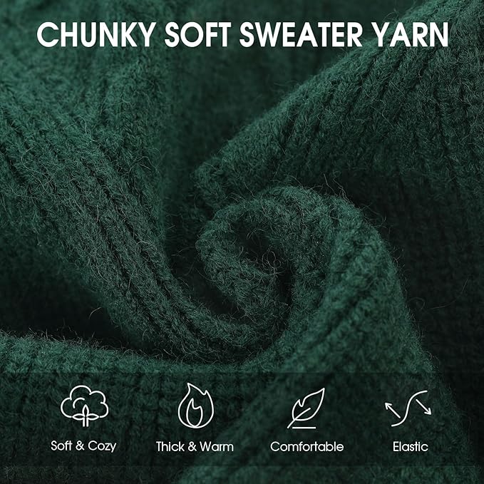 Queenmore Dog Sweater Small, Dog Sweaters for Small Dogs Girl or Boy, Small Dog Christmas Sweater, Winter Puppy Doggie Sweatshirt Knitwear, Pet Chunky Warm Coat for Medium Large Size Dogs, Green S