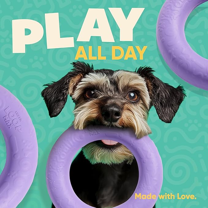Yomp SuperLoop Max Dog Chew Ring – Durable, Dishwasher Safe, for Active Play, Tug, Fetch & Chew