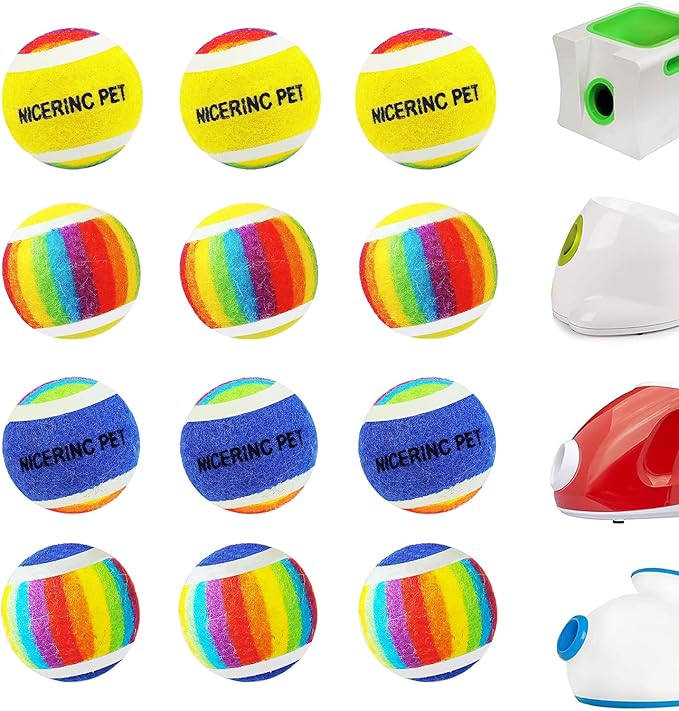 X-Small Dog Tennis Balls Dog Toys Ball 1.5" Pack of 12, Fit Ball Launchers,Christmas Dog Toys,Christmas Dog Gifts