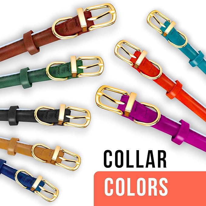 OOPSDOGGY Reflective Rolled Leather Dog Collar Adjustable Soft Padded Pet Collar for Small Medium Large Breed Dogs (Black, XXL, 20"-24")