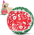QDAN Christmas Dog Toys, Giant Tennis Ball for Large Big Dog, Balls for Outdoor Play Balls for Medium Large Dogs, Toys Birthday Gifts, 9.5 Inch