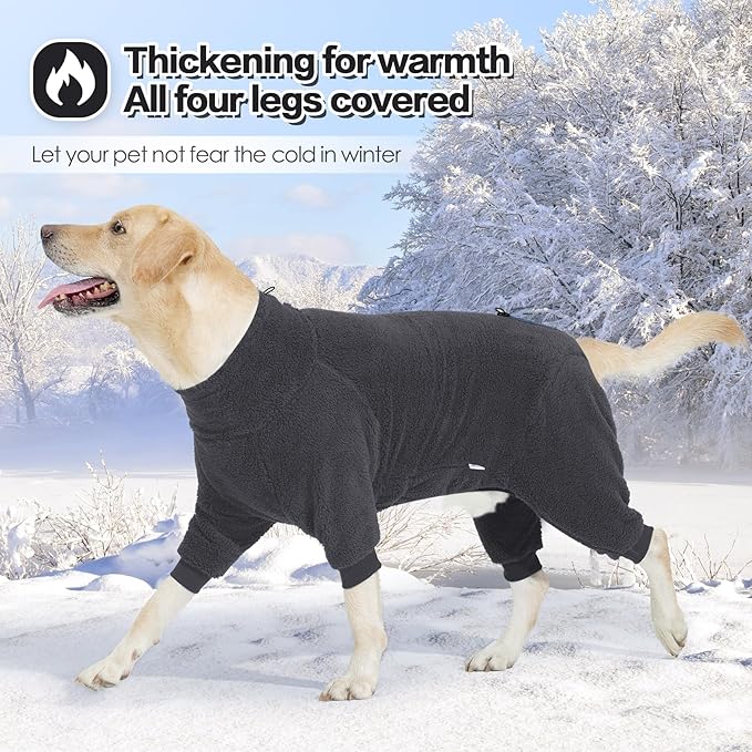 Fleece Dog Sweater for Small Medium Large Dog for Run Walk Sleep Pet Winter Jacket & Windproof Clothes Coat Small Grey