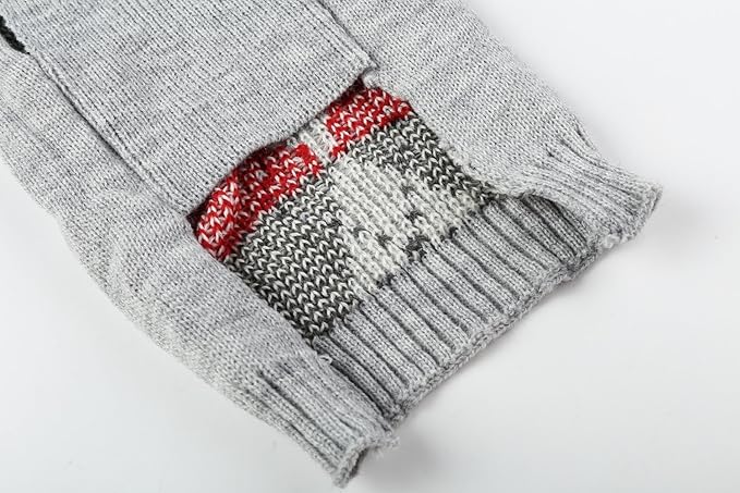 Alemon Grey Argyle Knit Pet Sweaters Clothes for Small Dogs, Classic Gray X-Small (XS) Size