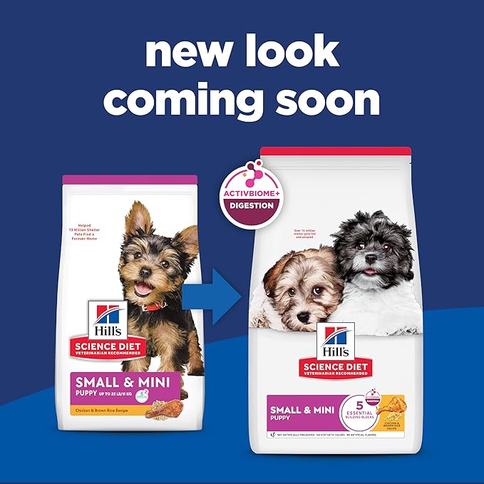 Hill's Science Diet Puppy Small & Mini Breeds Dry Dog Food, Chicken & Barley, 12.5 lb Bag