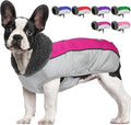 Dog Coat, Waterproof Ripstop Dog Winter Jacket with Leash Hole, Reflective Adjustable Warm Pet Fleece Snow Sweater for Small Medium Large Dogs - Rosy Red, S