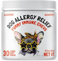 Allergy Relief Chews for Dogs & Immune & Digestive Supplement with Wild Salmon Oil Kelp Colostrum Turmeric Probiotics & Bee Pollen for Seasonal Allergies Anti Itch, Skin Hot Spots 30 Soft Treats