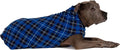 Goldpaw Stretchy Fleece Jacket for Small Dogs - Super Soft, Warm Dog Sweater - Pet Sweater Vest for Fall and Winter - Canine Clothes Made in The USA - Machine Washable - Blue Plaid - Size 26