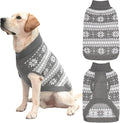KOOLTAIL Cable Knit Dog Sweater Turtleneck, Cold Weather Pullover Classic Knitwear, Snowflake Pattern Thick Warm Winter Pet Clothes,Dog Christmas Sweater for Small Medium Large Dogs,Grey SM