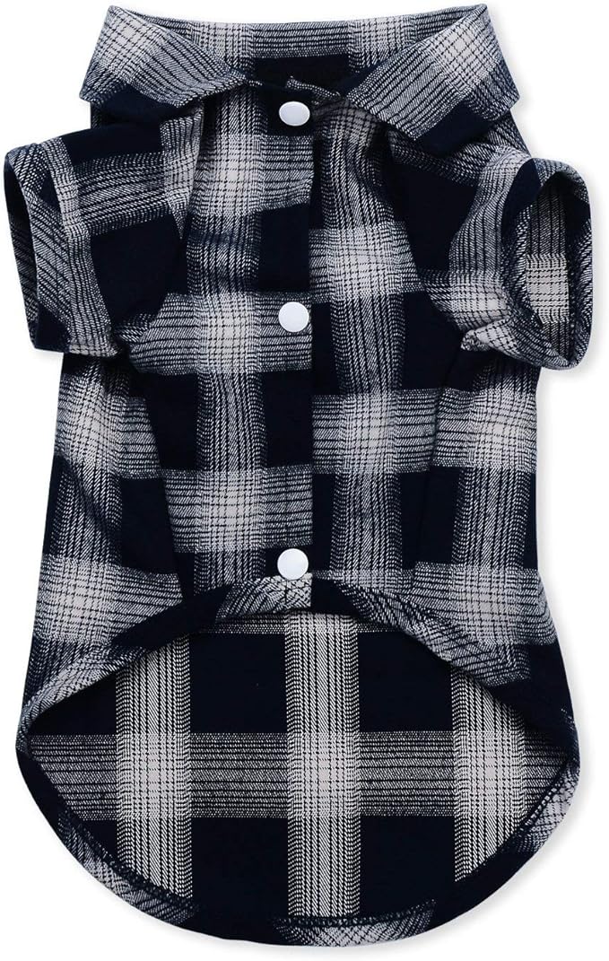 Koneseve Dog Shirt, Pet Plaid Clothes Shirt T-Shirt, Sweater Bottoming Shirt for Small Dog Cat Puppy Grid Adorable Wearing Stylish Cozy Halloween,Christmas Costumes (Blue;XS/Extra Small)
