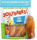 Natural Half Pig Ears for Dogs Large, Pigs Ears for Dogs - Premium Dog Ear Treat - Dog Chew Treats for Large and Small Breeds (12 Pack)