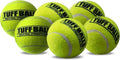 PetSport Yellow Tuff Ball - Medium Tennis Balls for Dogs, Chew Toy for Aggressive Chewers, Fetching, Natural Rubber, Certified Non-Toxic - 2.5 Inch Each (Pack of 6)