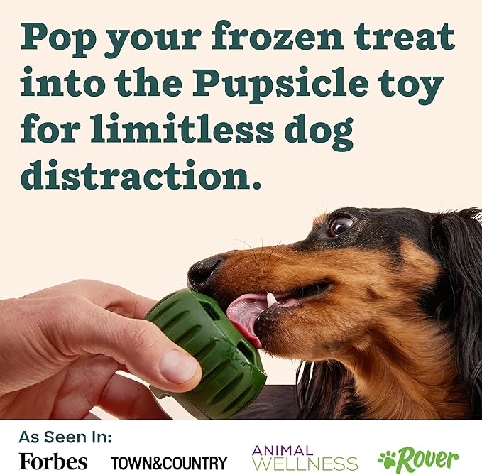 WOOF Pupsicle Treat Tray Mold, Large 25-75lbs, Silicone Molds for Dog Treats, Dishwasher Safe, Reusable Treat Tray, Freeze Refill Treats For The Pupsicle Toy