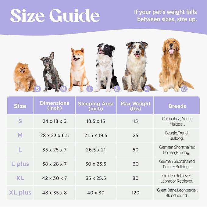 LE SURE Cute XL Dog Beds, Orthopedic Waterproof Dog Bed for Extra Large Dogs, High Back Non-Slip Bottom and Egg-Crate Foam Big Pet Couch Sofa with Washable Removable Cover, Beige