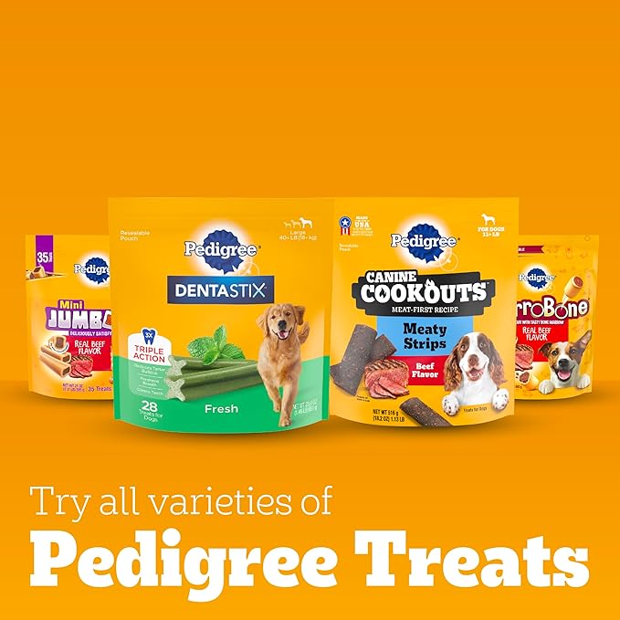 Pedigree Dentastix Large Breed Dog Treats, Fresh Flavor, 1.46 lb. Bag (28 Treats)