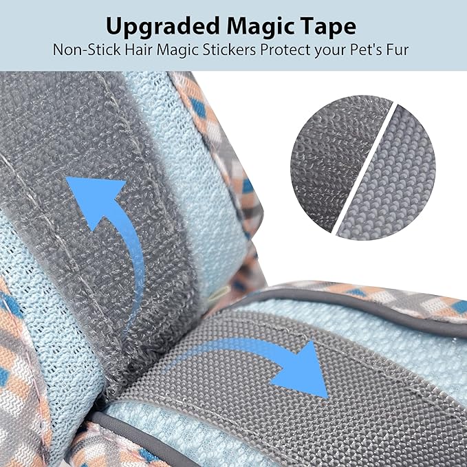 AIITLE Tiny Dog Harness - Lightweight Mesh Step-in Vest for Puppy, Reflective & Escape-Proof Design with High-Stick Magic Tape - Indoor/Outdoor Use for Chihuahua, Maltese, Shih Tzu(Blue-Pink, XXXS)