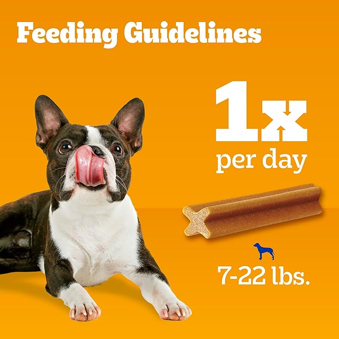 Pedigree Dentastix Small and Toy Breed Dog Treats, Original with Real Chicken, (7) 24ct Bags (168 Treats Total)