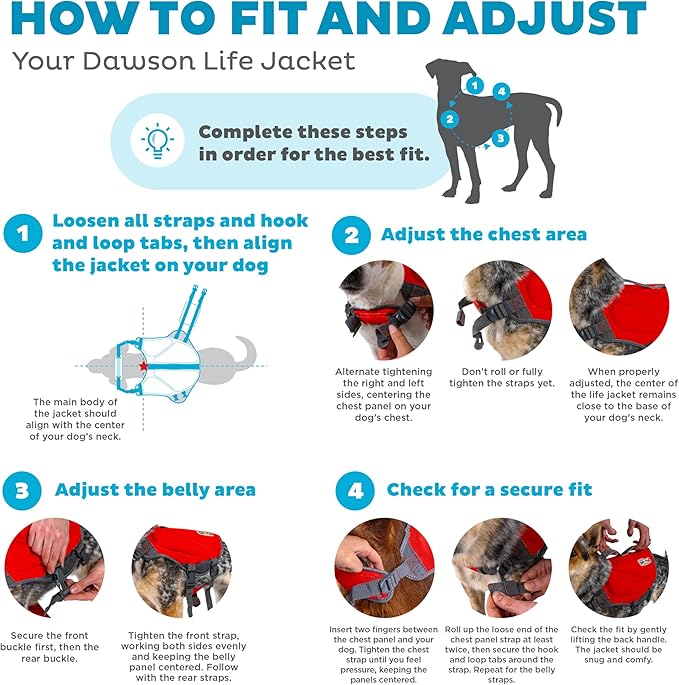 Outward Hound Dawson Swim Dog Life Jacket, High-Performance Neoprene Dog Life Vest for Swimming, Boating, and Water Safety, Small, Red