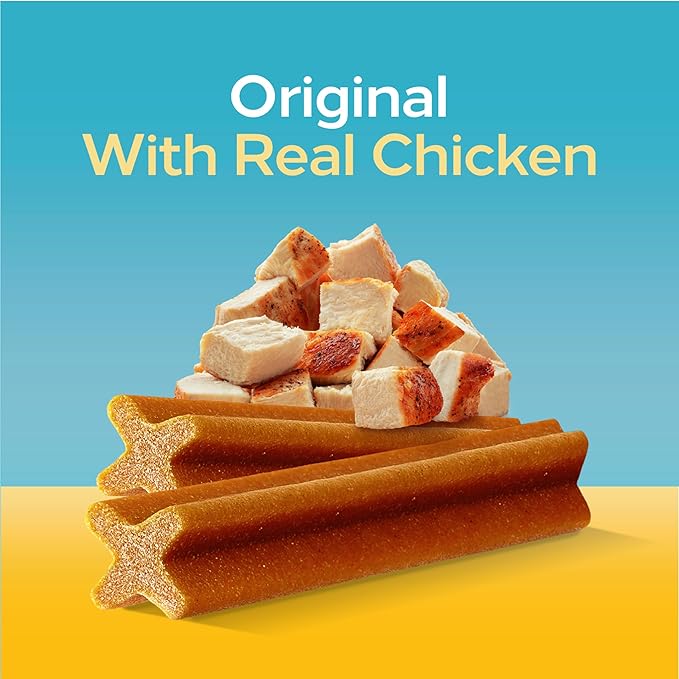 Pedigree Dentastix Small and Toy Breed Dog Treats, Original with Real Chicken, 14 oz. Bag (58 Treats)