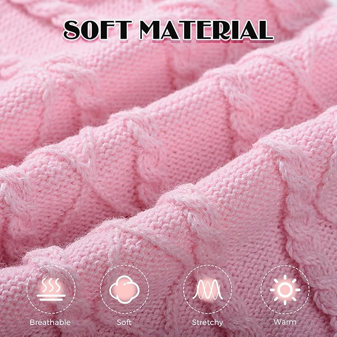 Dog Sweaters for Small Medium Large Dogs Girl, Soft Warm Turtleneck Pup Dogs Shirt, Double Knitting Collar for Outdoor Playing, Warm Dog Clothes
