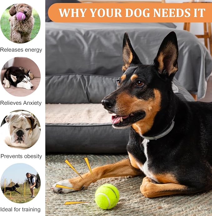 DIVINA VITAE 20Pcs Small Tennis Balls for Dogs, 2 Inch Colorful Mini Tennis Balls Fits All 2 Inch Dog Ball Launchers