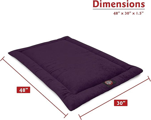 48" Villa Aubergine Purple Crate Dog Bed Mat By Majestic Pet Products