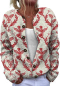 Women Sweaters Cardigan Fashion Long Sleeve Crewneck Sweaters Button Chunky Outerwear Fall Winter Casual Wear