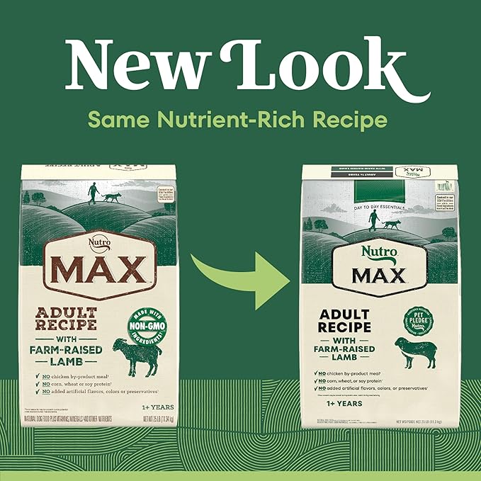 Nutro Max Adult Dry Dog Food with Lamb, 25 lb. Bag