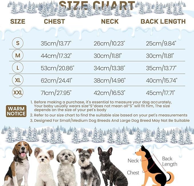 BRKURLEG Grey Dog Winter Coat, Cozy Winter Dog Jackets, Small Medium Dogs Coat with Harness, Onesie Body Warm Puppy Christmas Jacket, Pet Cold Weather Jackets, Puppy Four-Legged Puffer Coats, XXL