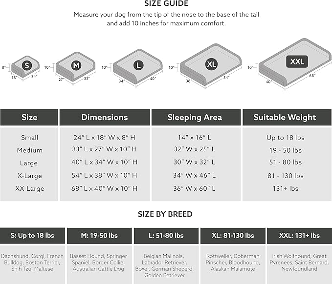 K9 Ballistics Tough Orthopedic Small Bolster Dog Bed - Washable, Durable and Water Resistant Dog Bed - Made for Toy and X-Small Dogs, 24"x18", Sandstone