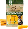 peaksNpaws Himalayan Yak Chews, High Protein Cheese Sticks, Lactose Free, Natural, Long Lasting Dog Treat for Aggressive Chewers Under 15 lbs, 20 Small Treat Sticks, 100% Eco-Friendly Packaging