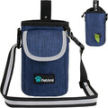 PetAmi Dog Treat Pouch, Large Pet Training Treat Pouch with Pocket, Dog Trainer Essentials Supply Holder with Poop Bag Dispenser, Training Bag for Kibbles Toys, 3 Ways to Wear (Navy)