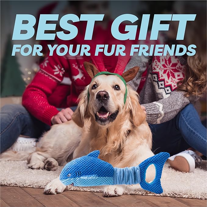 LEGEND SANDY Dog Toys for Aggressive Chewers, Large Dog Toys to Keep Them Busy, Interactive Squeaky Pet Toys,Crinkle Tug of War Dog Chew Toy
