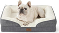 Bedsure Orthopedic Dog Bed Medium Size Dogs - Washable Medium Dog Cat Bed Waterproof, Comfort Pet Couch Sofa with Washable Removable Cover, Pets Bed with Nonskid Bottom, Argyle Black-Checks, 28"