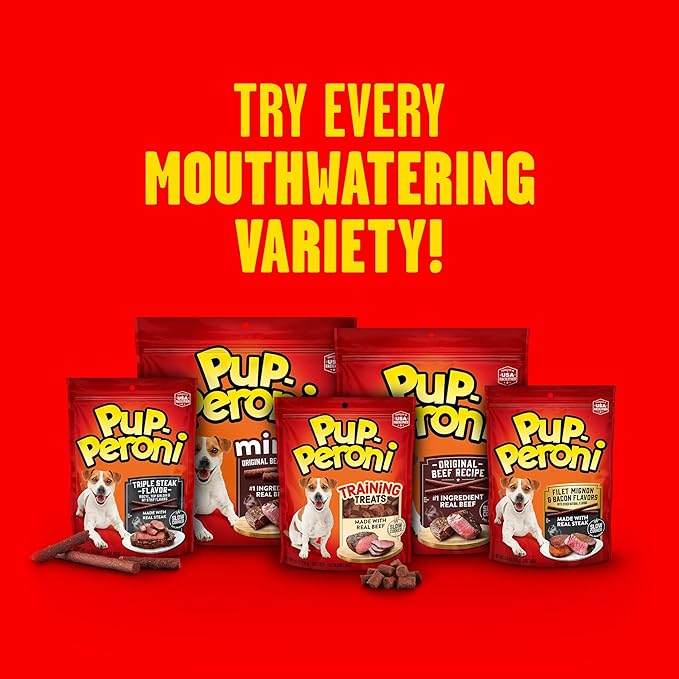 Pup-Peroni Dog Treats, Prime Rib Flavor, 38 Ounce, Made with Real Steak