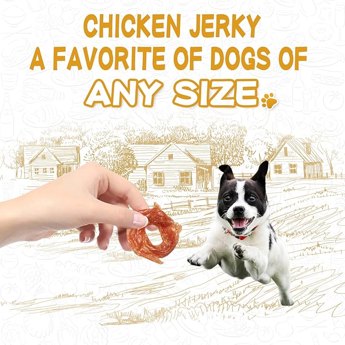 PAWUP Chicken Jerky Dog Treats, Natural Dog Chicken Jerky Treats w/Taurine, Training Treats, 12.5 oz