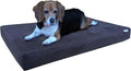 Dogbed4less Orthopedic Gel Memory Foam Pet Dog Bed, Waterproof Liner with Microsuede Cover and Extra External Case (Microsuede in Espresso, 37X27X4 Inches Medium Large)
